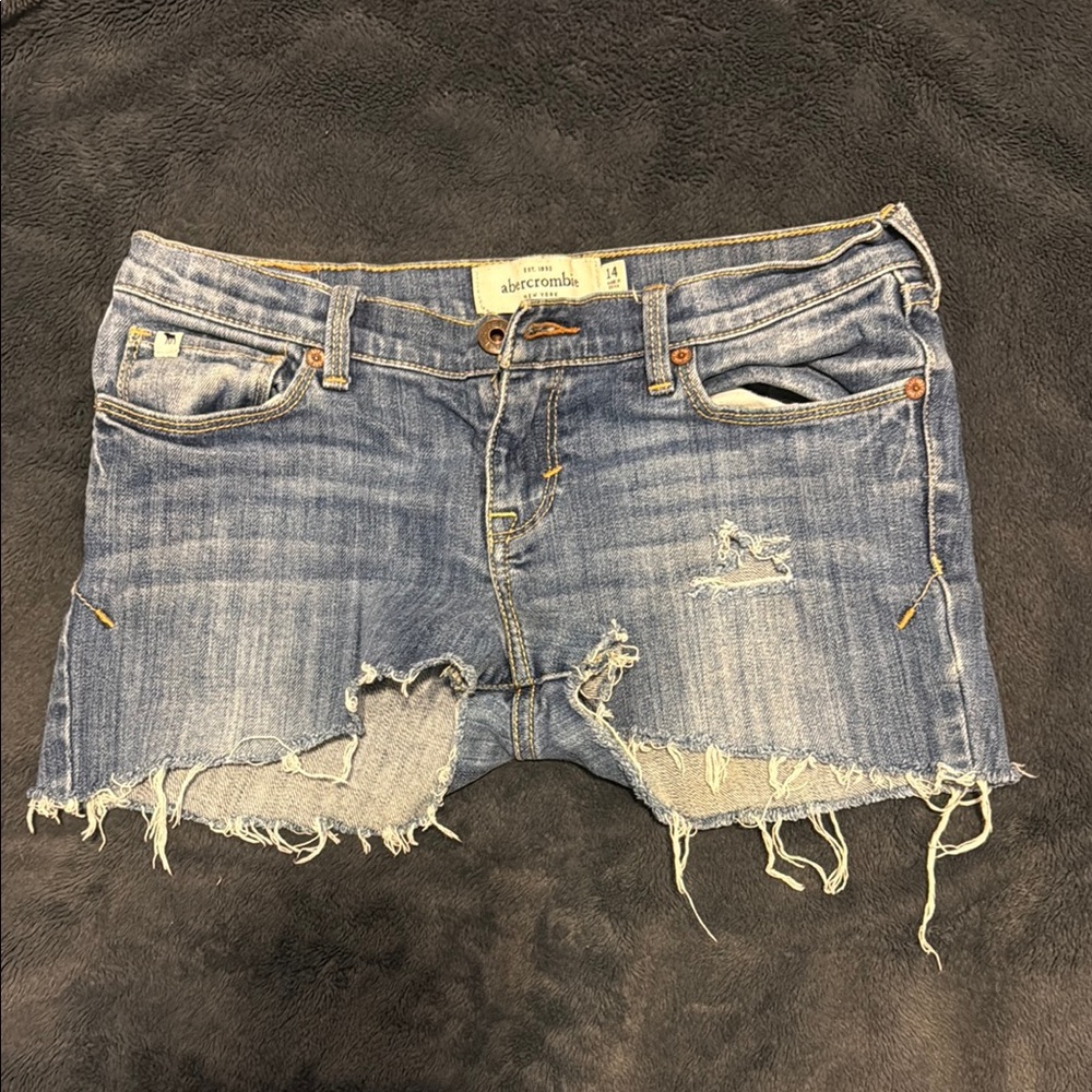 Abercrombie Distressed Denim Shorts